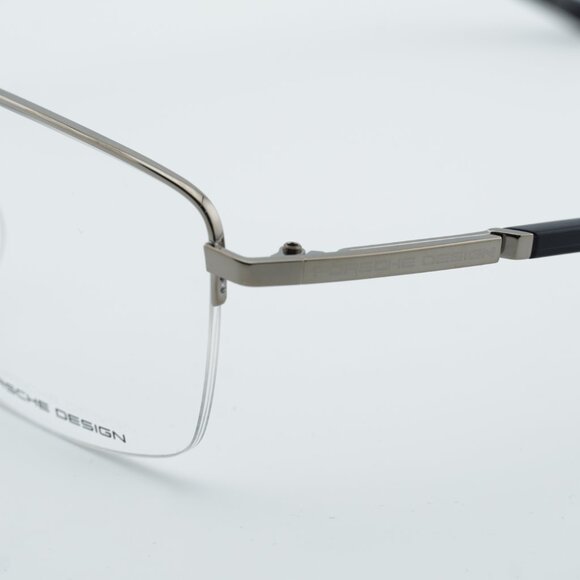 Porsche Design P8398 B Eyeglasses Palladium Silver 58mm Rectangle Frame - Picture 6 of 11